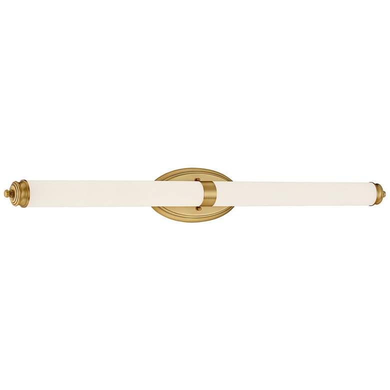 Image 2 Madison 39 1/4 inch Wide Brushed Gold Metal Bar LED Bath Light