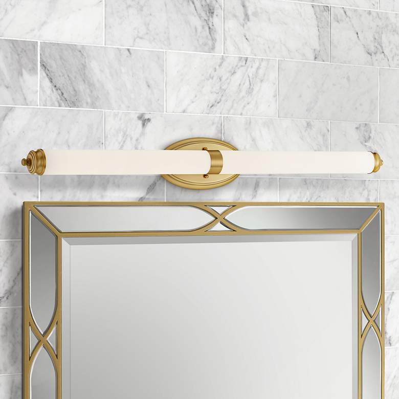 Image 1 Madison 39 1/4" Wide Brushed Gold Metal Bar LED Bath Light