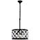 Madison 4 Lt Matte Black Pendant Clear