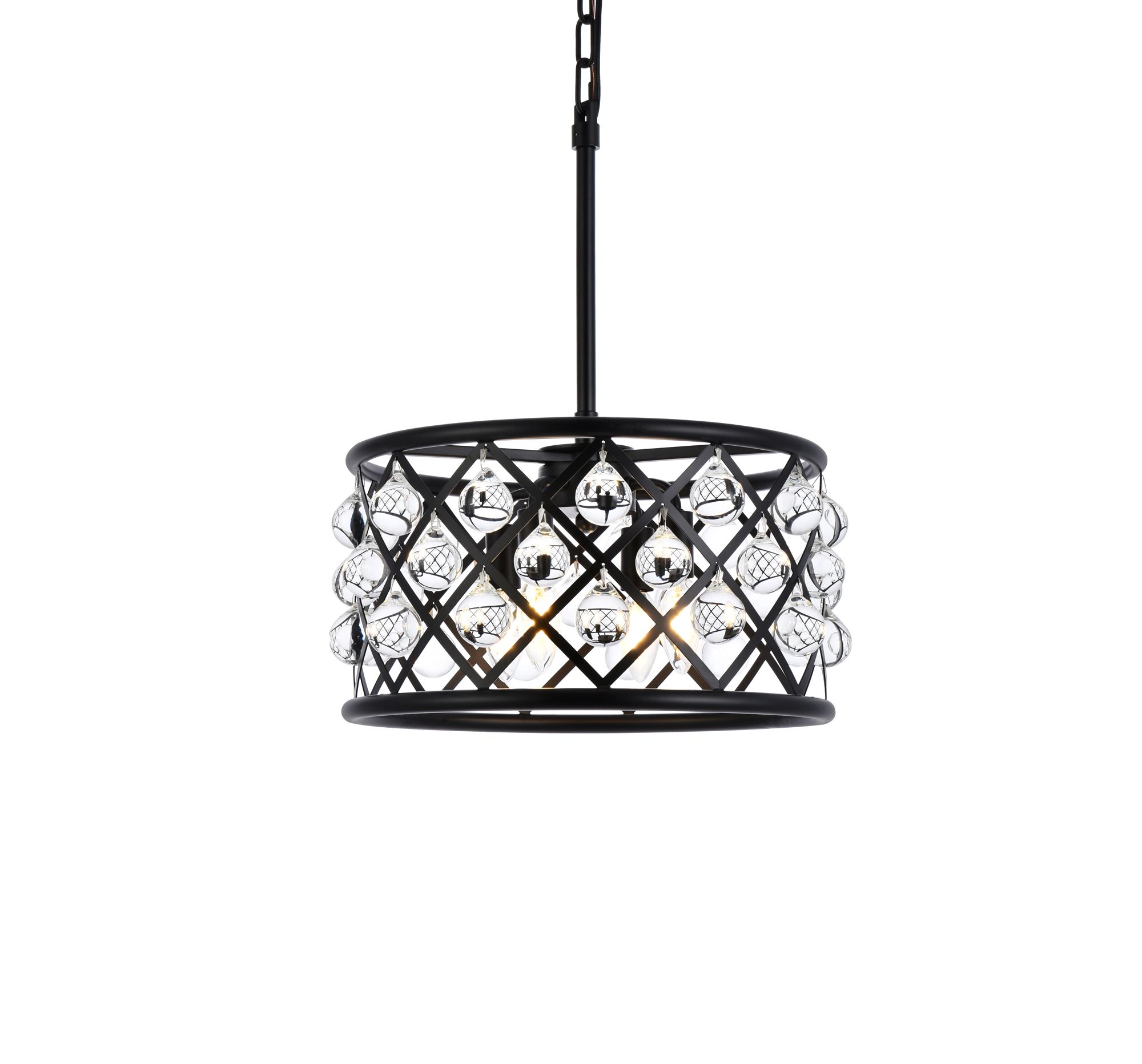 Image 4 Madison 4 Lt Matte Black Pendant Clear more views