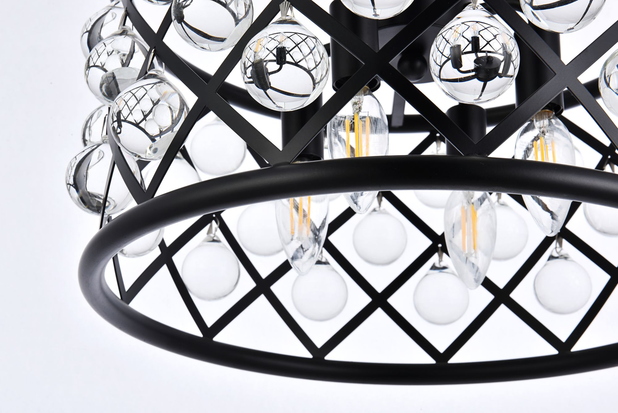 Image 5 Madison 4 Lt Matte Black Pendant Clear more views