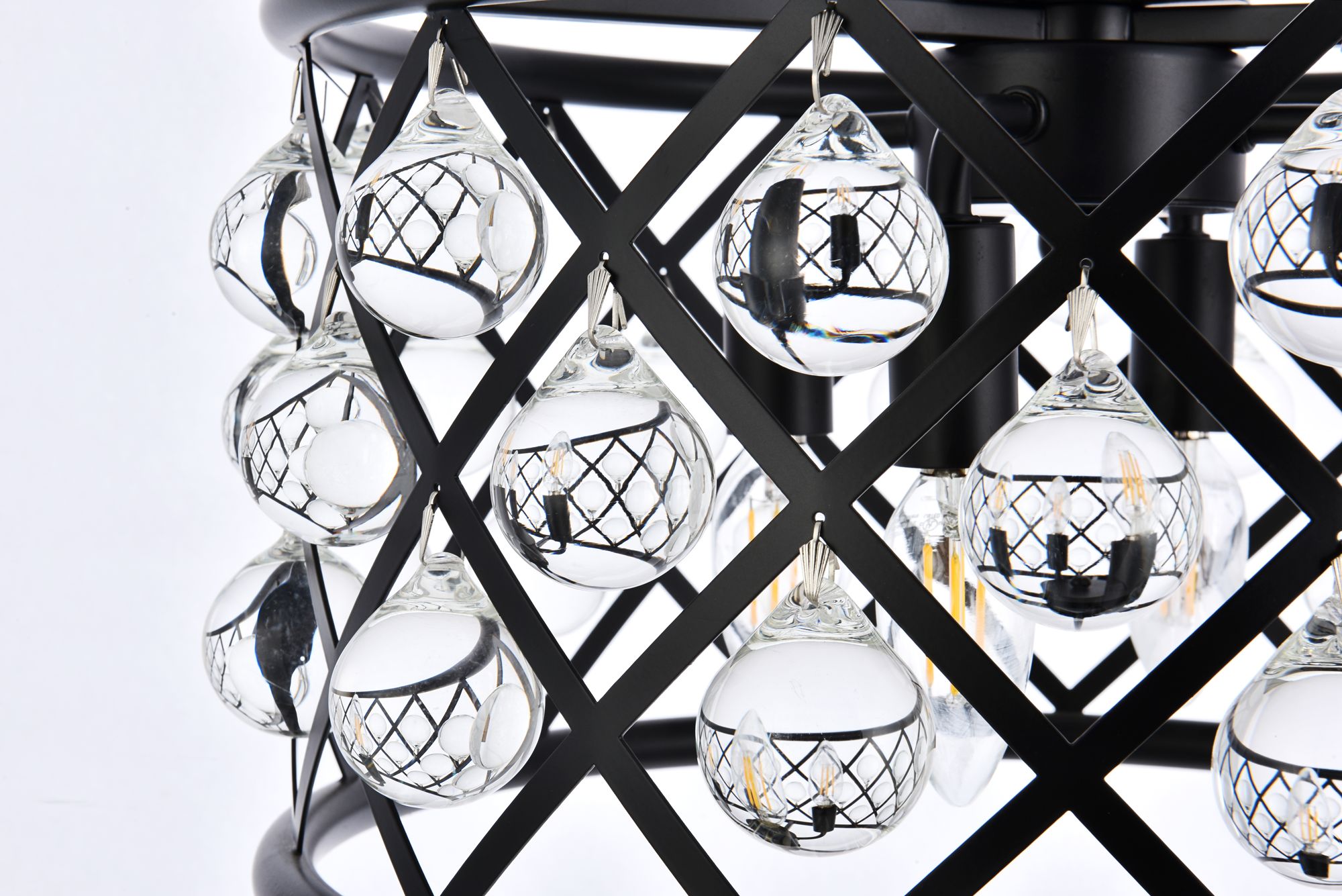 Image 7 Madison 4 Lt Matte Black Pendant Clear more views