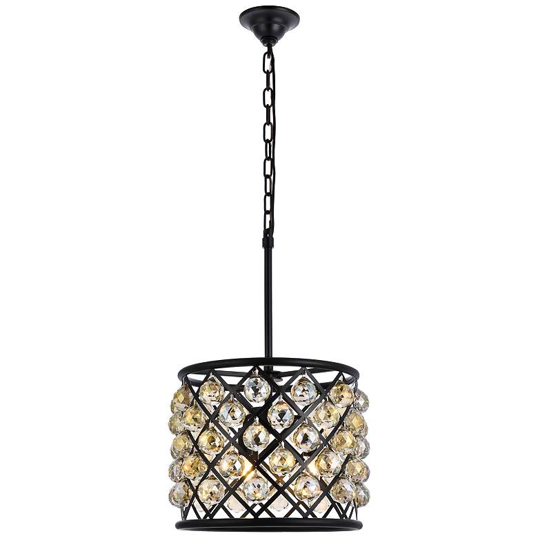 Image 2 Madison 4 Lt Matte Black Pendant Golden Teak