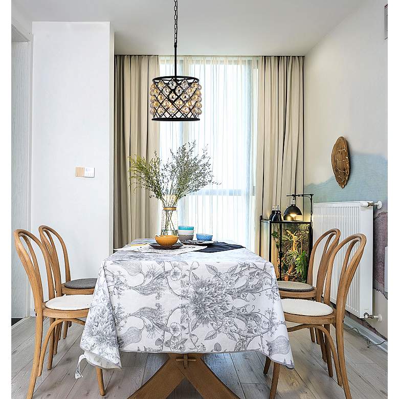 Image 3 Madison 4 Lt Matte Black Pendant Golden Teak more views