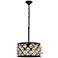 Madison 4 Lt Matte Black Pendant Golden Teak
