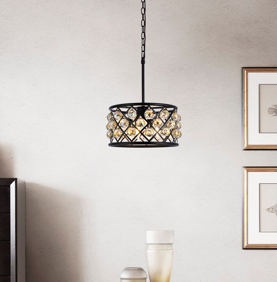 Image 3 Madison 4 Lt Matte Black Pendant Golden Teak more views