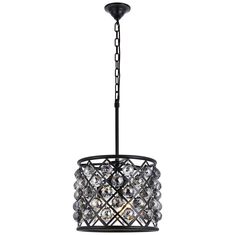 Image 1 Madison 4 Lt Matte Black Pendant Silver Shade (Grey)
