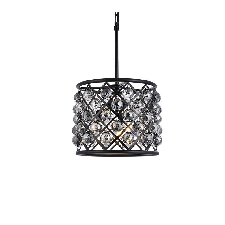 Image 4 Madison 4 Lt Matte Black Pendant Silver Shade (Grey) more views