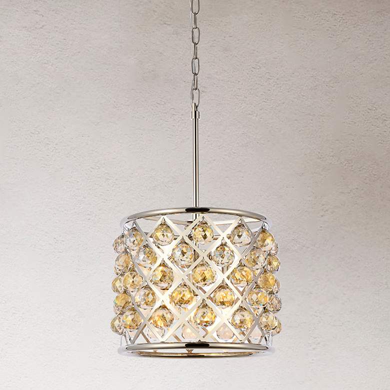 Image 1 Madison 4 Lt Polished Nickel Pendant Golden Teak