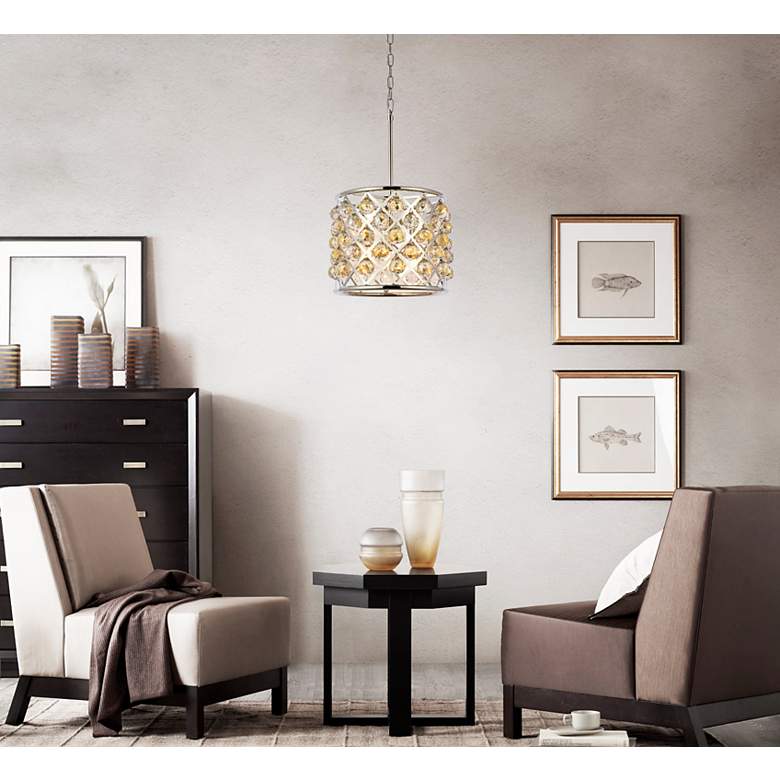 Image 3 Madison 4 Lt Polished Nickel Pendant Golden Teak more views