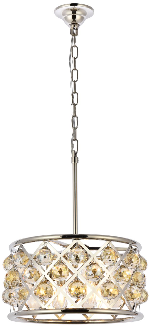 Madison 4 Lt Polished Nickel Pendant Golden Teak