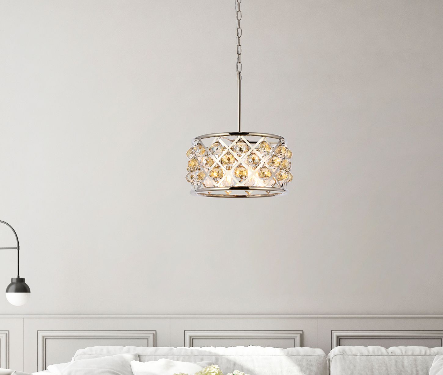 Image 3 Madison 4 Lt Polished Nickel Pendant Golden Teak more views