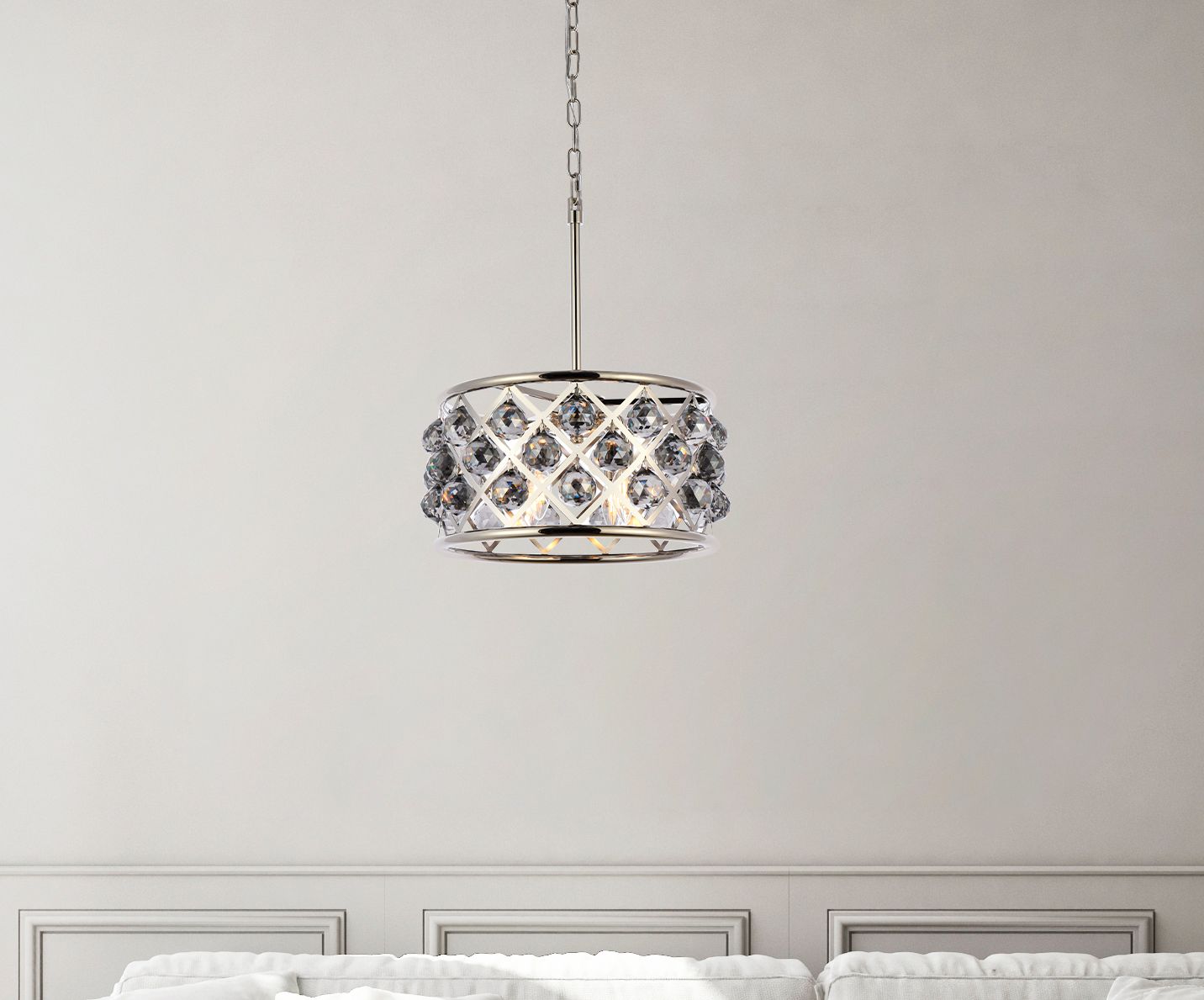 Image 3 Madison 4 Lt Polished Nickel Pendant Silver Shade (Grey) more views