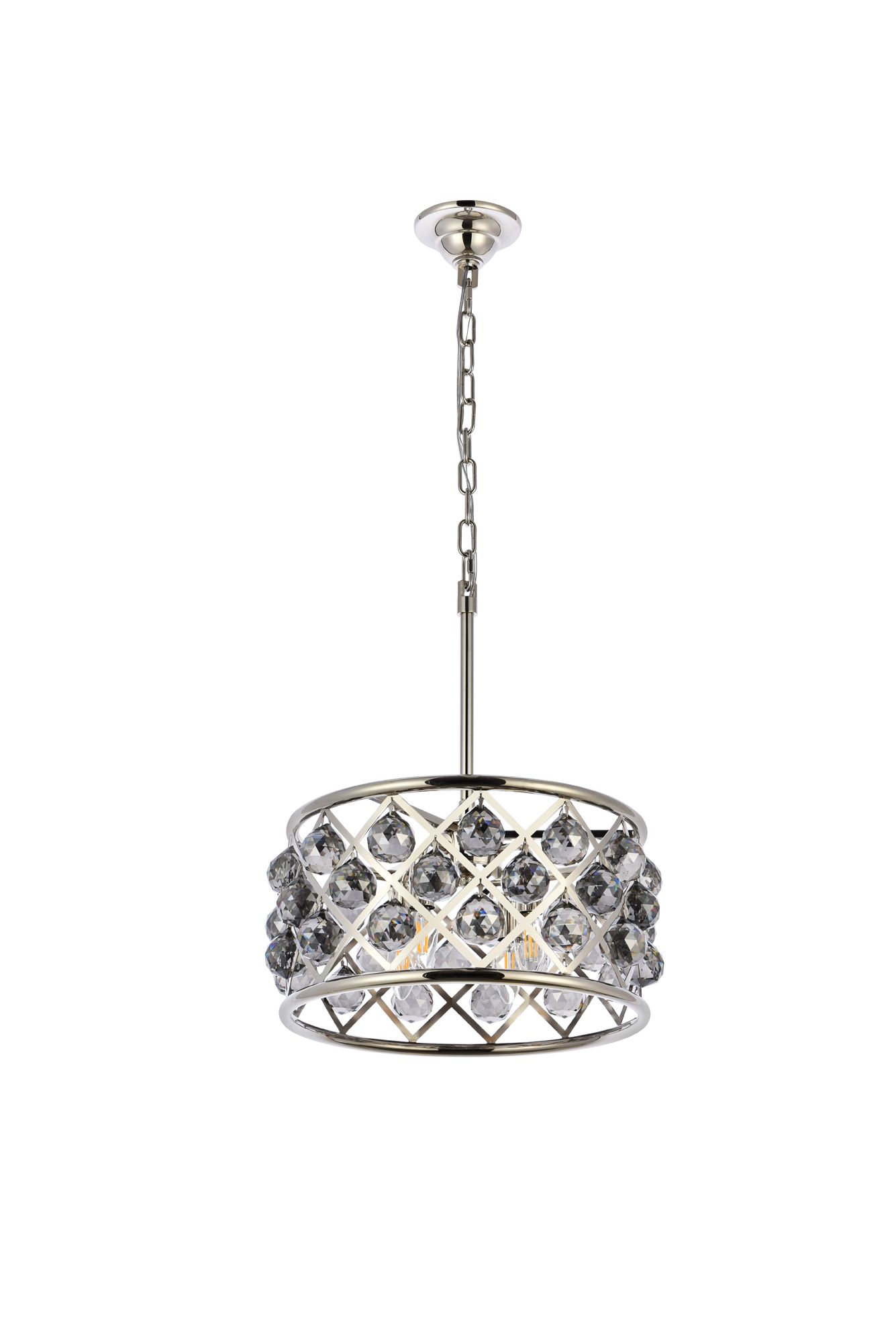 Madison 4 Lt Polished Nickel Pendant Silver Shade (Grey)