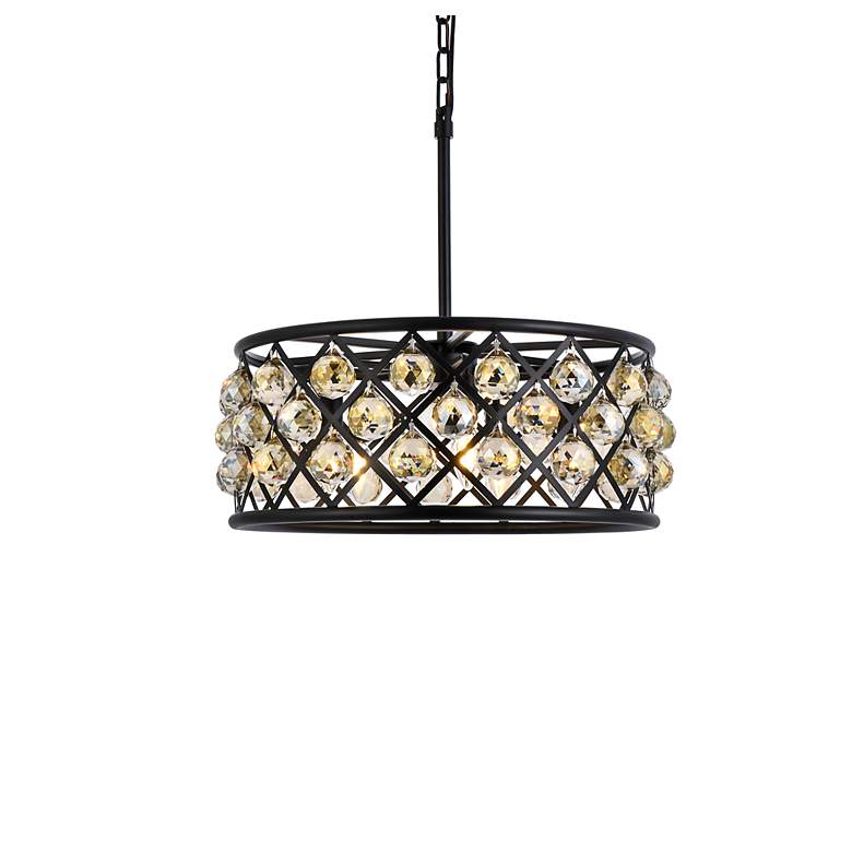 Image 4 Madison 5 Lt Matte Black Chandelier Golden Teak more views