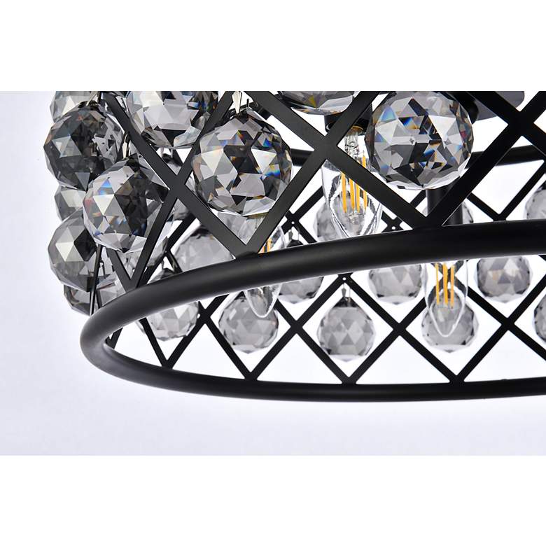 Image 5 Madison 5 Lt Matte Black Chandelier Silver Shade (Grey) more views