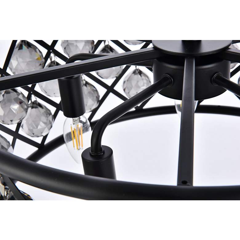 Image 6 Madison 5 Lt Matte Black Chandelier Silver Shade (Grey) more views