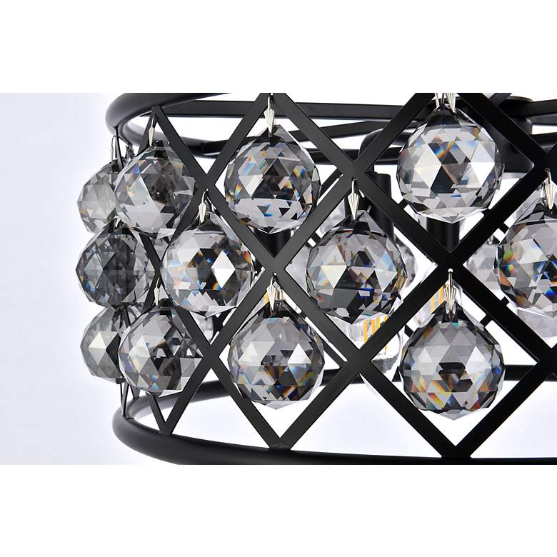 Image 7 Madison 5 Lt Matte Black Chandelier Silver Shade (Grey) more views