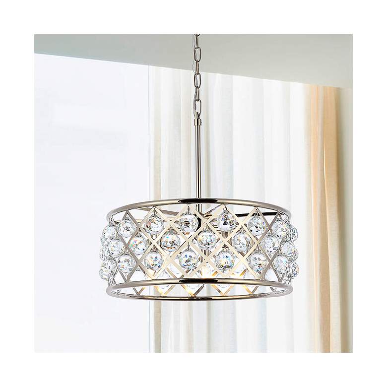 Image 1 Madison 5 Lt Polished Nickel Chandelier Clear
