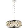 2_Madison 5 Lt Polished Nickel Chandelier Golden Teak