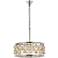 Madison 5 Lt Polished Nickel Chandelier Golden Teak
