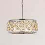 1_Madison 5 Lt Polished Nickel Chandelier Golden Teak