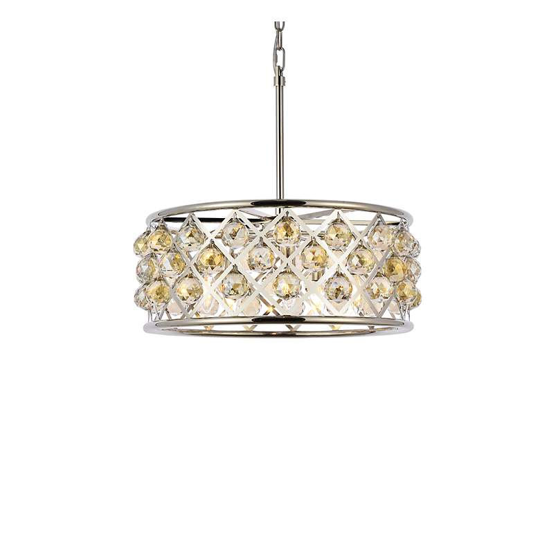 Image 4 Madison 5 Lt Polished Nickel Chandelier Golden Teak more views