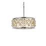 4_Madison 5 Lt Polished Nickel Chandelier Golden Teak more views
