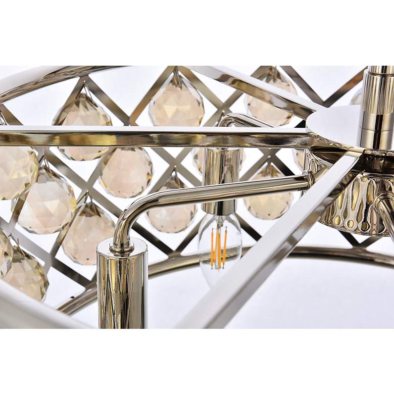 Image 6 Madison 5 Lt Polished Nickel Chandelier Golden Teak more views