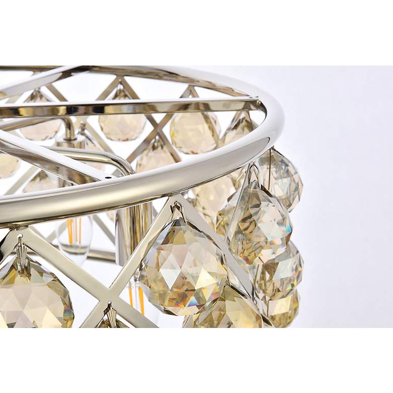 Image 7 Madison 5 Lt Polished Nickel Chandelier Golden Teak more views