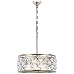 Madison 5 Lt Polished Nickel Pendant Clear