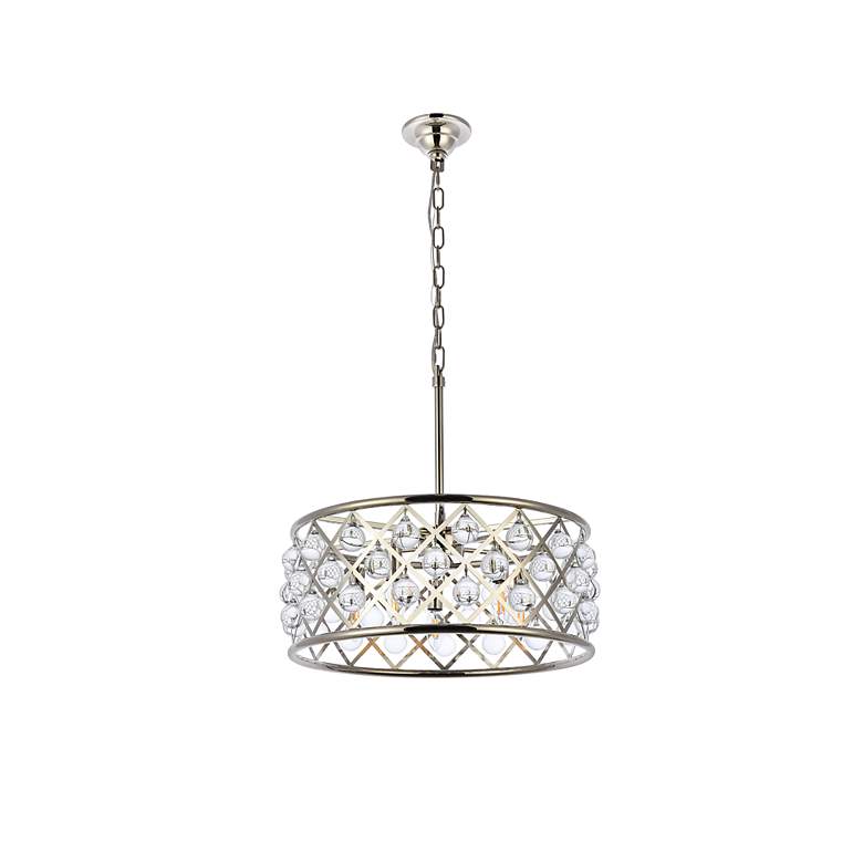 Image 7 Madison 5 Lt Polished Nickel Pendant Clear more views