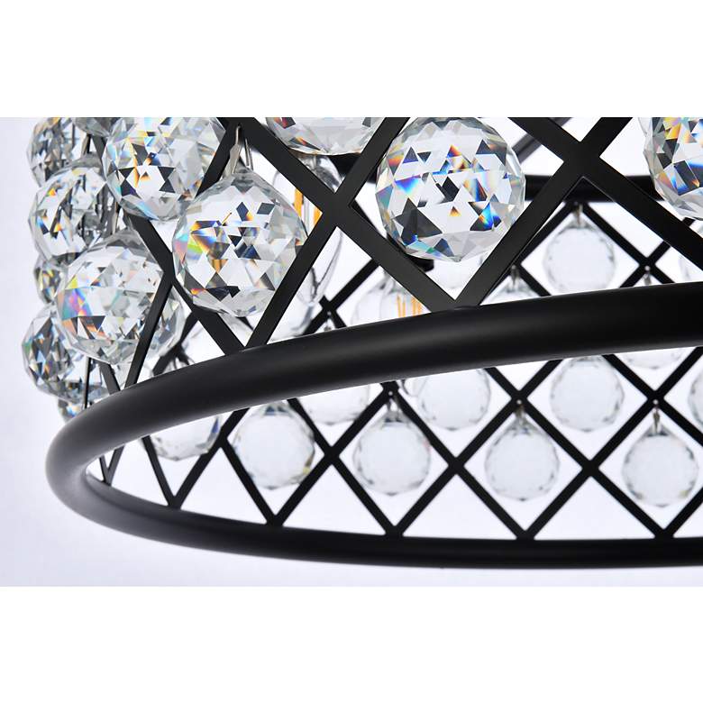 Image 5 Madison 6 Lt Matte Black Chandelier Clear more views