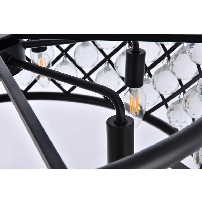 Image 6 Madison 6 Lt Matte Black Chandelier Clear more views