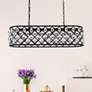 1_Madison 6 Lt Matte Black Chandelier Clear
