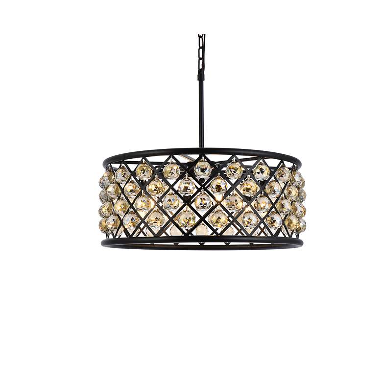 Image 4 Madison 6 Lt Matte Black Chandelier Golden Teak more views