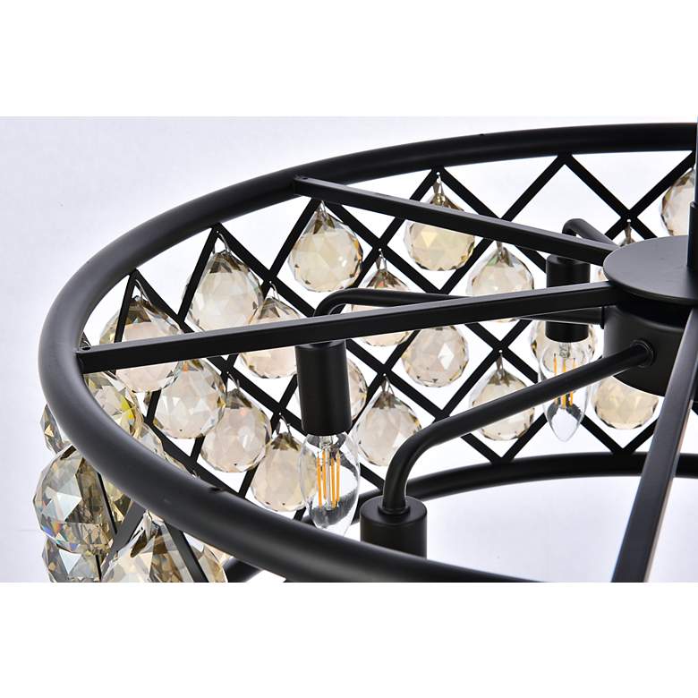 Image 6 Madison 6 Lt Matte Black Chandelier Golden Teak more views