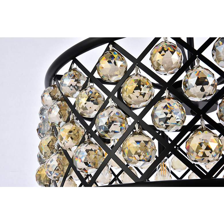 Image 7 Madison 6 Lt Matte Black Chandelier Golden Teak more views