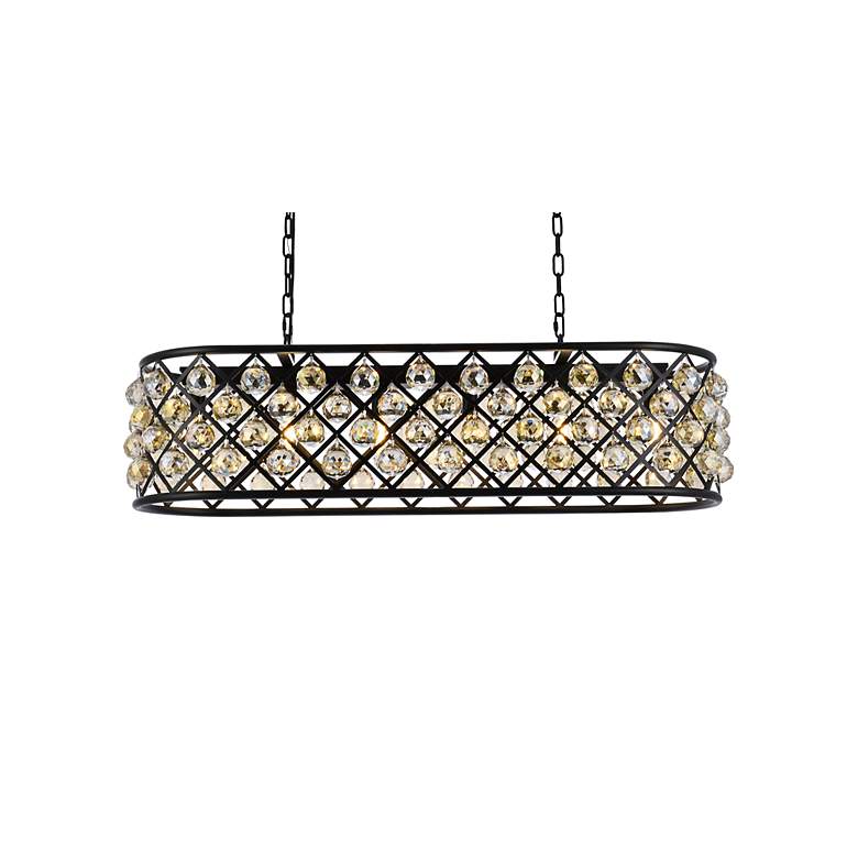 Image 4 Madison 6 Lt Matte Black Chandelier Golden Teak more views