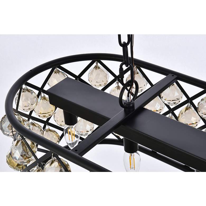 Image 6 Madison 6 Lt Matte Black Chandelier Golden Teak more views