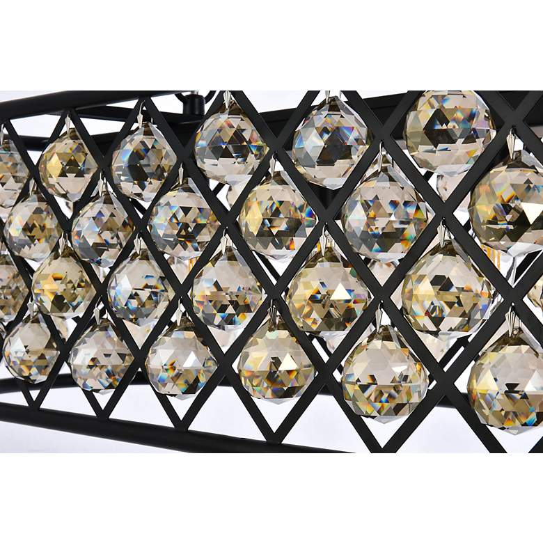 Image 7 Madison 6 Lt Matte Black Chandelier Golden Teak more views