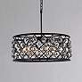 1_Madison 6 Lt Matte Black Chandelier Silver Shade (Grey)