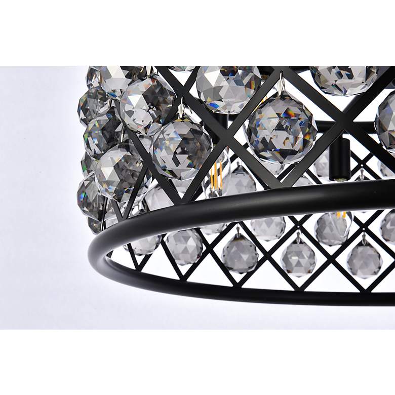 Image 5 Madison 6 Lt Matte Black Chandelier Silver Shade (Grey) more views