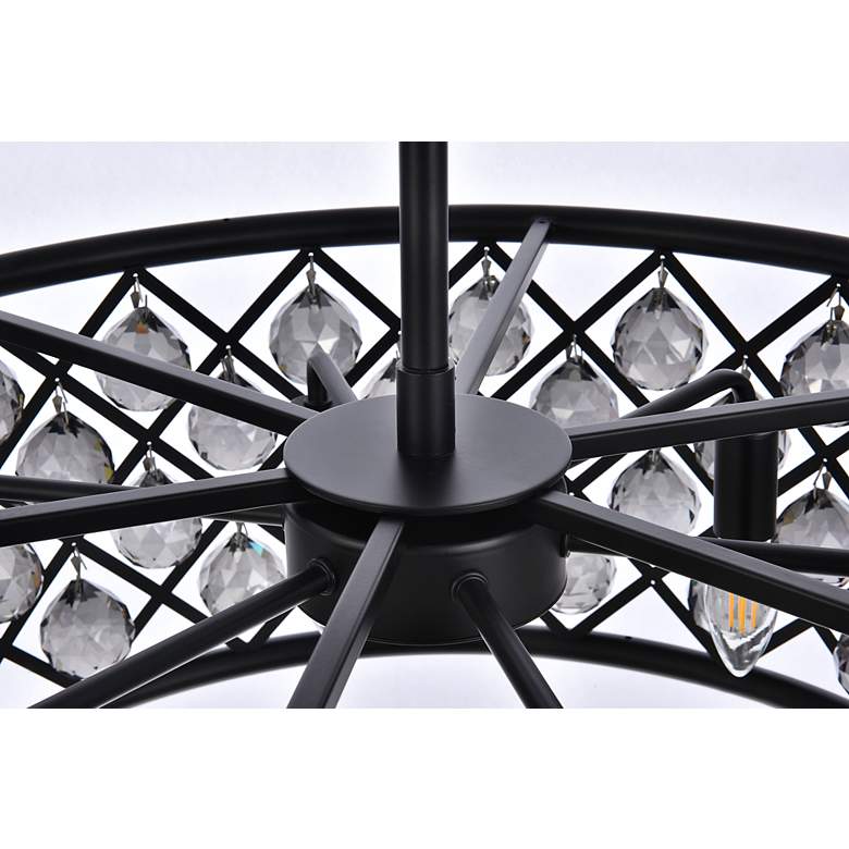 Image 6 Madison 6 Lt Matte Black Chandelier Silver Shade (Grey) more views