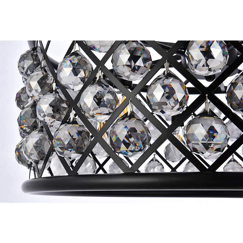 Image 7 Madison 6 Lt Matte Black Chandelier Silver Shade (Grey) more views
