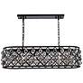 2_Madison 6 Lt Matte Black Chandelier Silver Shade (Grey)