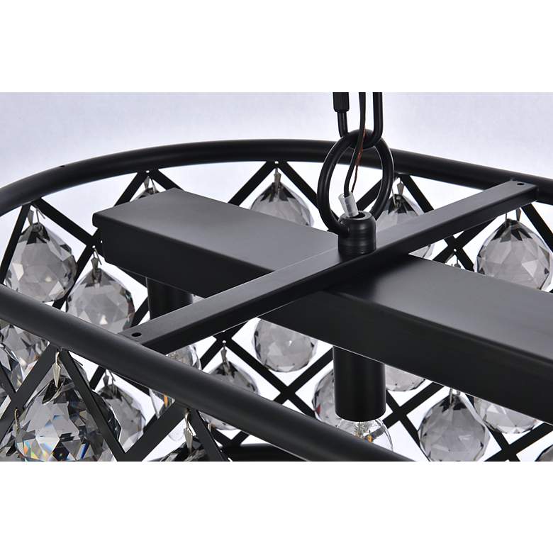 Image 6 Madison 6 Lt Matte Black Chandelier Silver Shade (Grey) more views