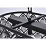 6_Madison 6 Lt Matte Black Chandelier Silver Shade (Grey) more views