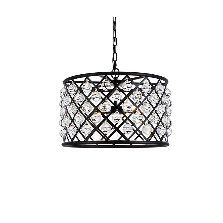 Image 4 Madison 6 Lt Matte Black Pendant Clear more views
