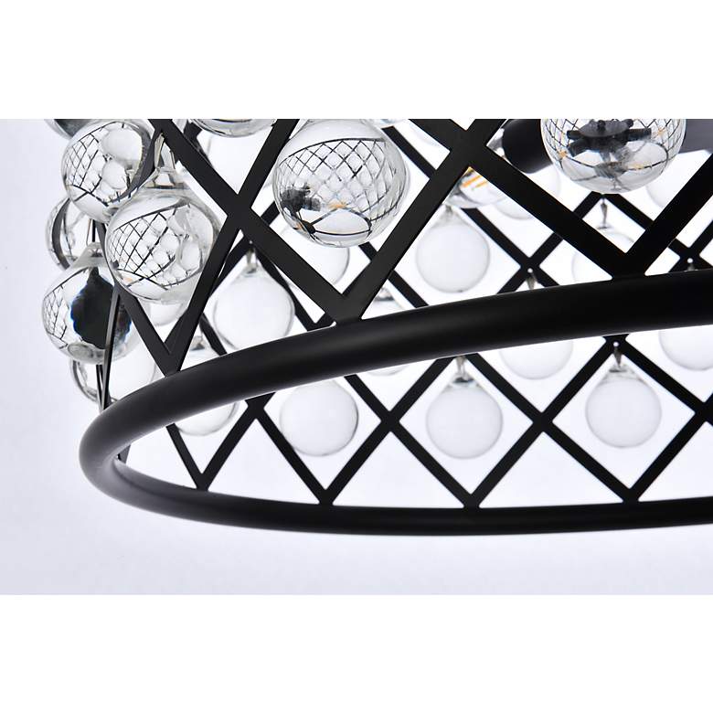 Image 5 Madison 6 Lt Matte Black Pendant Clear more views